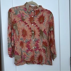 Vintage sunflower blouse